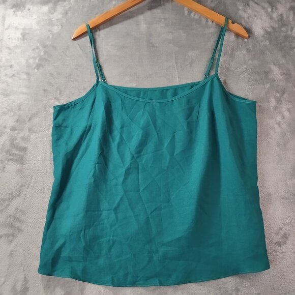 J Crew Womens Teal Cami Tank Top Medium Spaghetti Strap Lightweight Summer - Picture 1 of 8